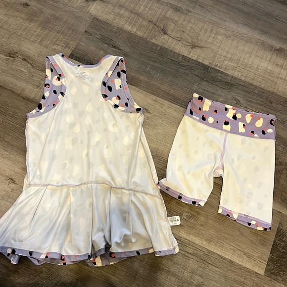 Hanna Andersson drop waist dress with matching bike shorts - Picture 6 of 8